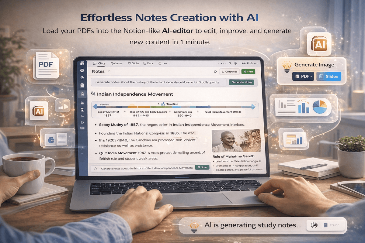 AI notes creator and revision tools for competitive exam preparation